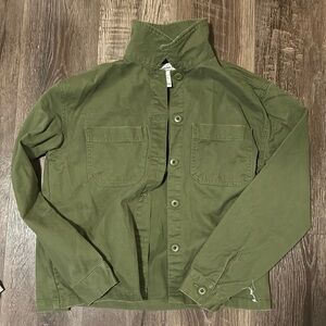 Army green cargo jacket